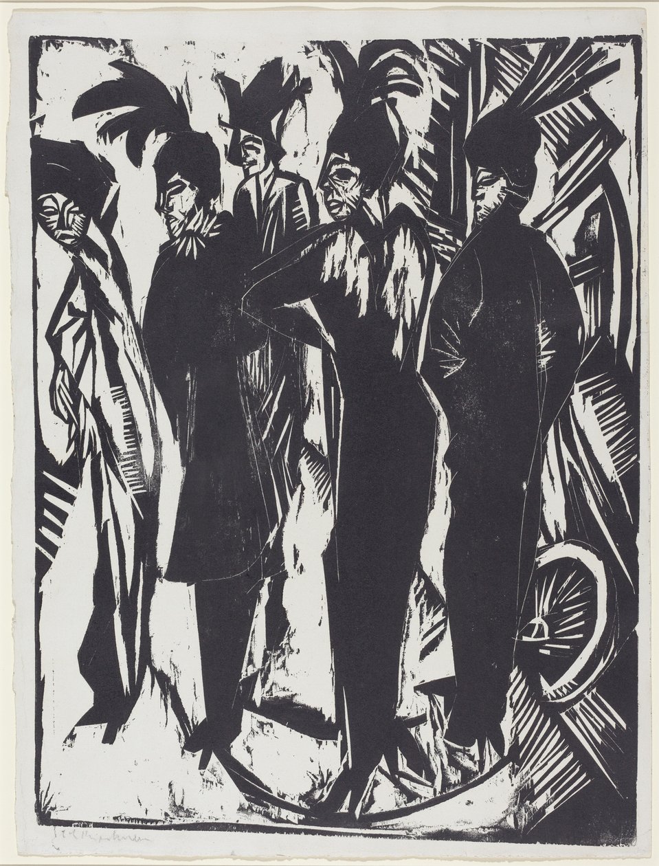 Cinco mulheres na rua de Ernst Ludwig Kirchner