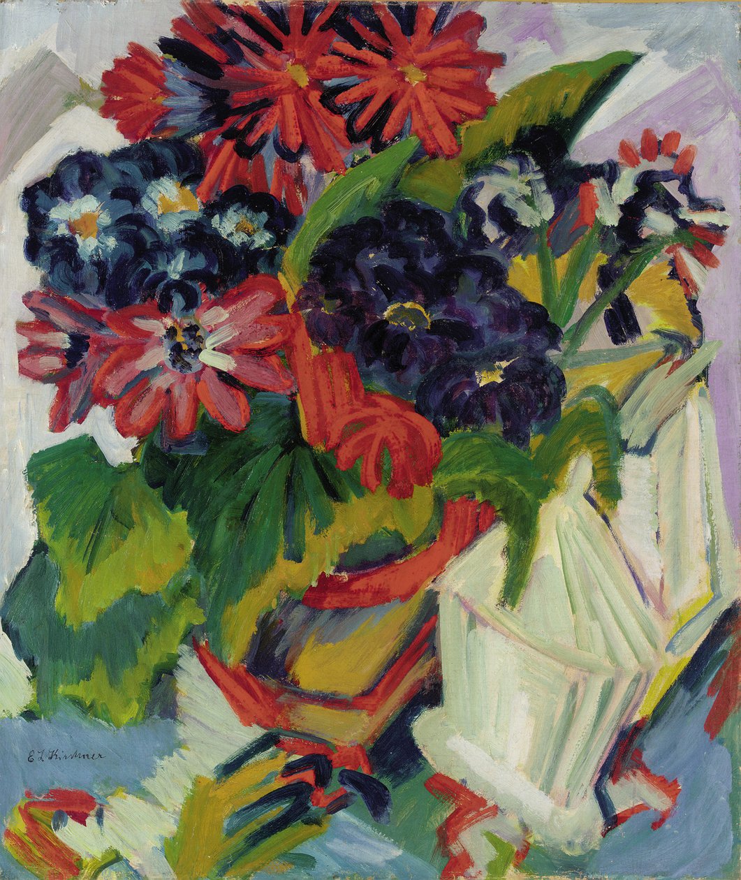 Flores; Flores, 1918-1919 de Ernst Ludwig Kirchner