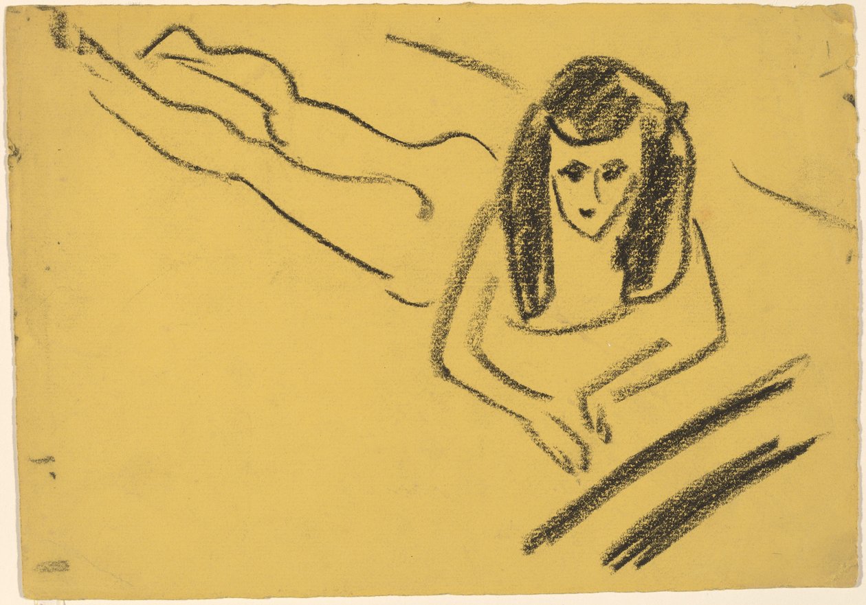 Fränzi Reclinado de Ernst Ludwig Kirchner