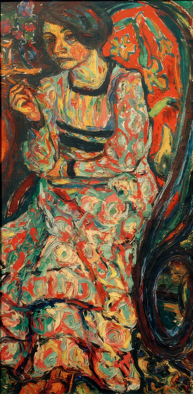 Mulher na cadeira de balanço (Emmi Frisch) de Ernst Ludwig Kirchner