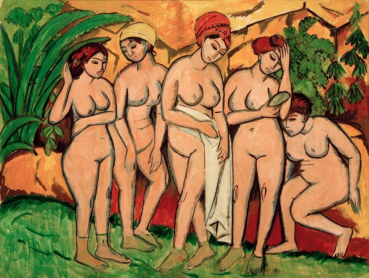 Mulheres no banho de Ernst Ludwig Kirchner