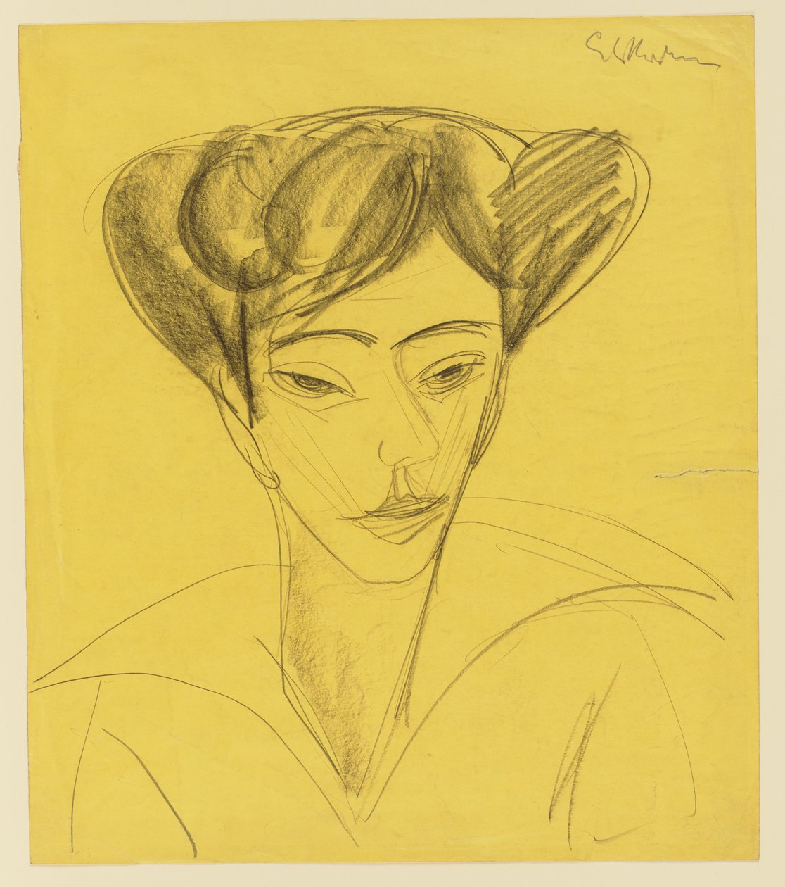 Cabeça de mulher de Ernst Ludwig Kirchner