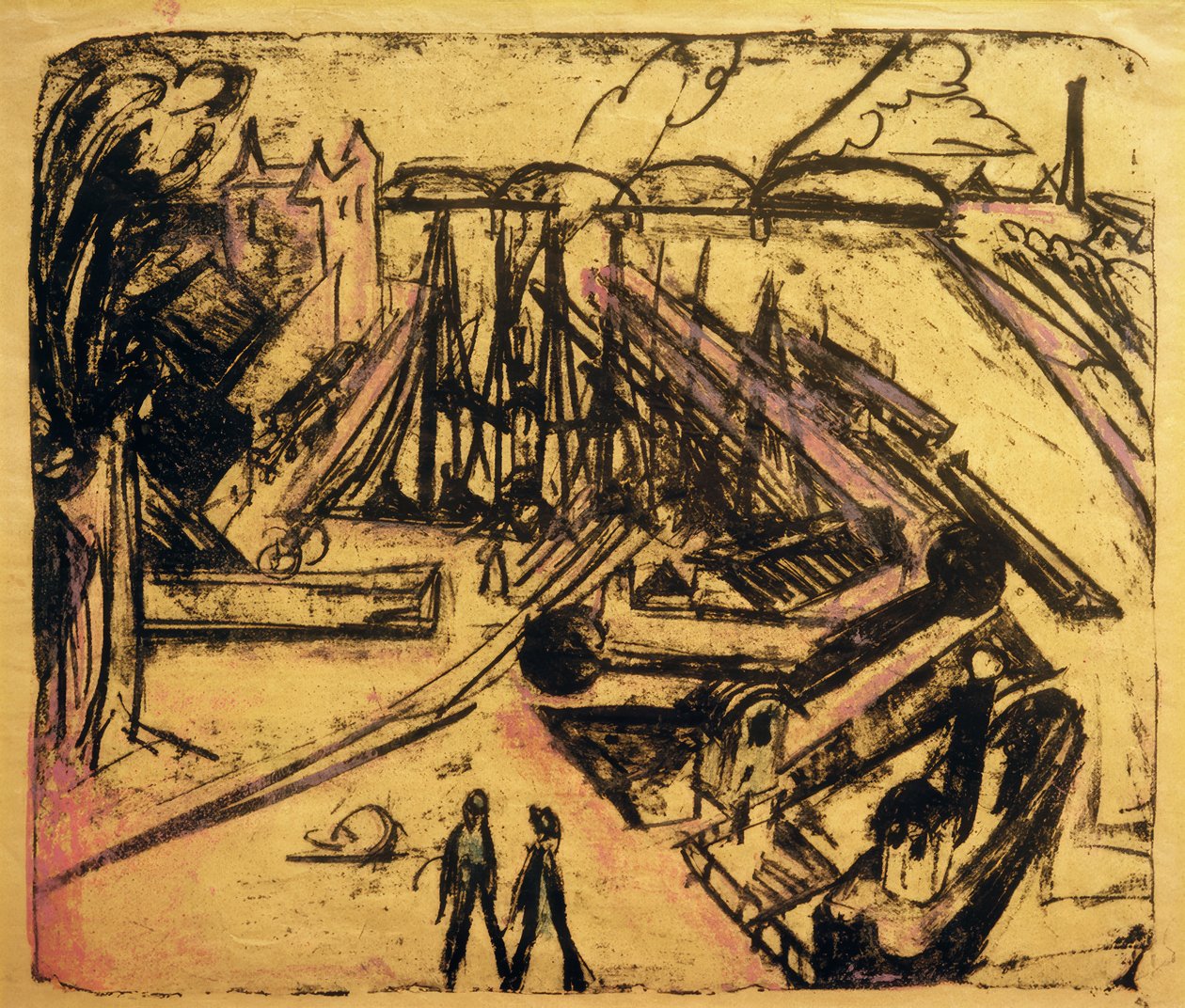 Freihafen Frankfurt am Main de Ernst Ludwig Kirchner