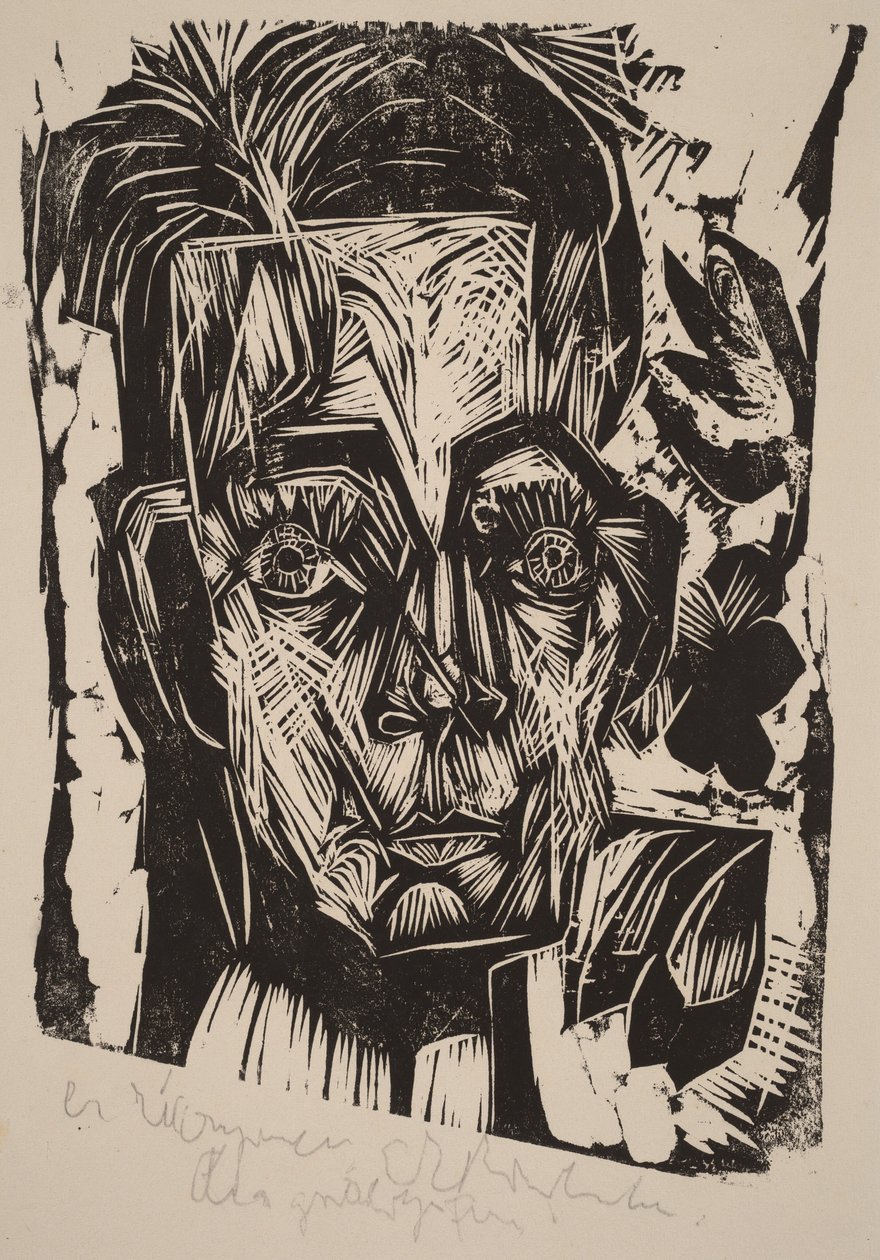 Cabeça do Dr. Robert Binswanger (o Estudante) de Ernst Ludwig Kirchner