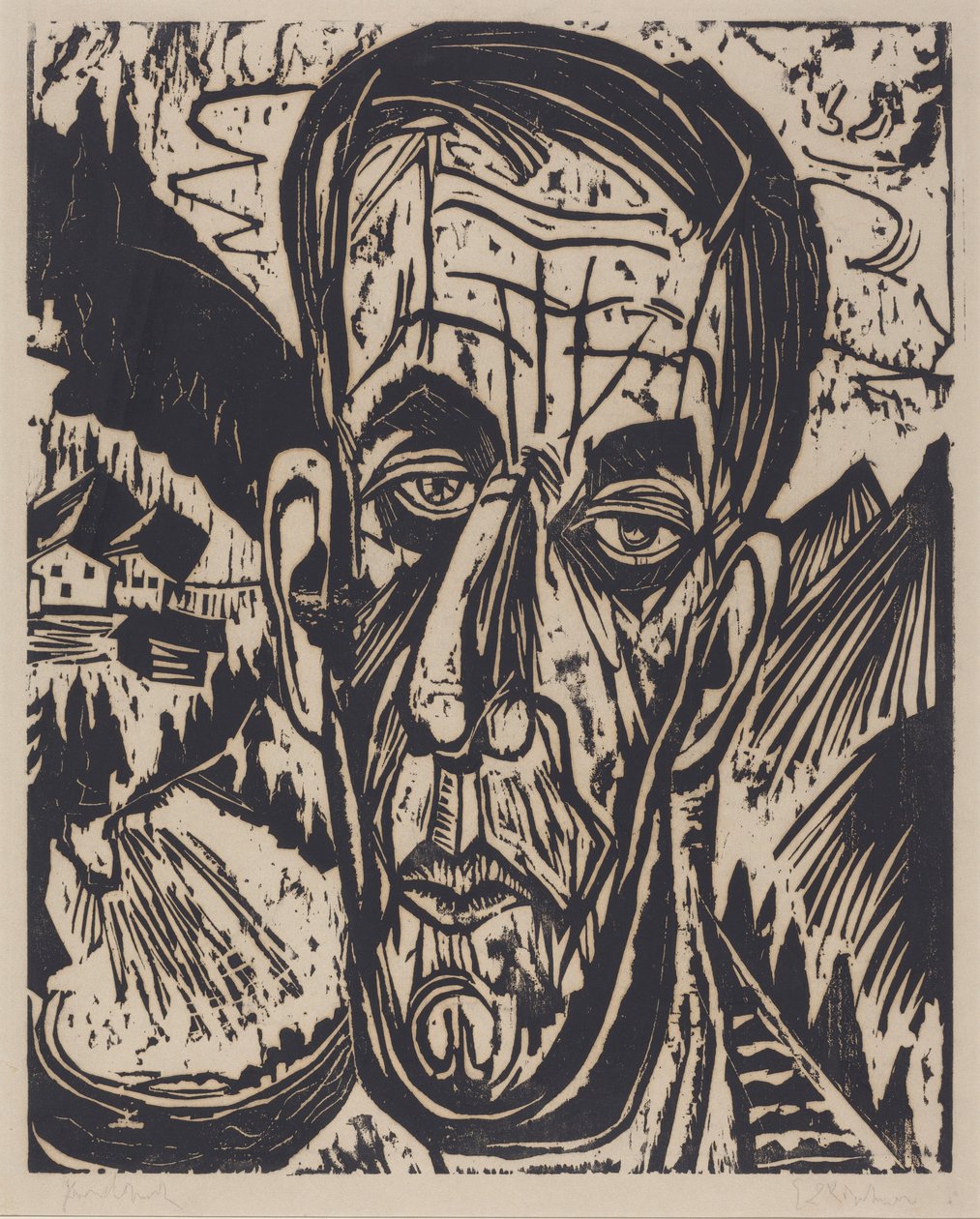 Head van de Velde, Bright (Kopf van de Velde, Hell) de Ernst Ludwig Kirchner