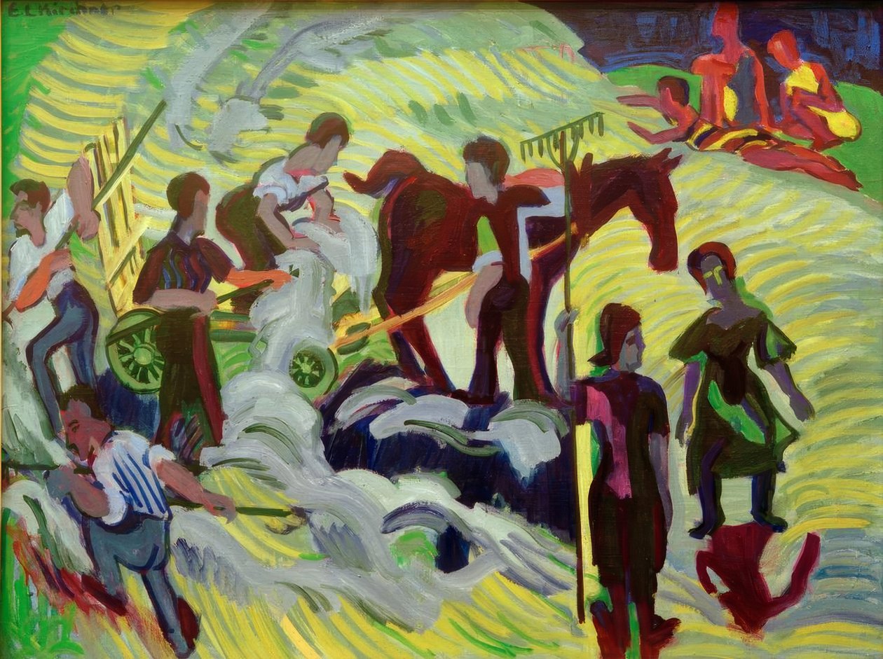 ceifa do feno de Ernst Ludwig Kirchner
