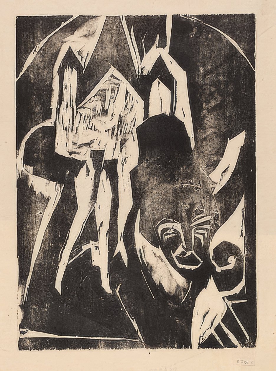 Cocotte na rua. 1915 de Ernst Ludwig Kirchner