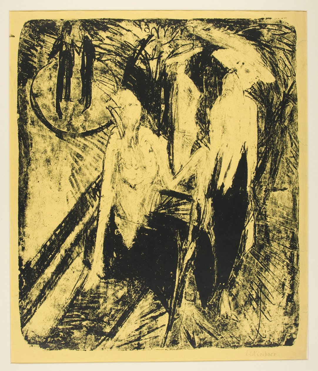 Kokotten am Kurf?rstendamm (Coquettes sobre o Kurf?rstendamm) de Ernst Ludwig Kirchner