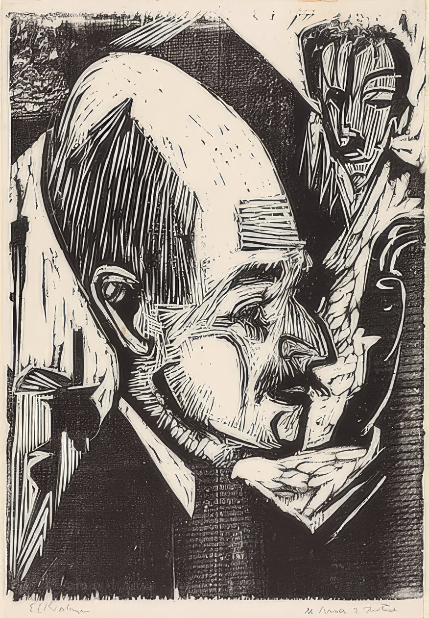 Head Dr. Agricultor. 1921 de Ernst Ludwig Kirchner