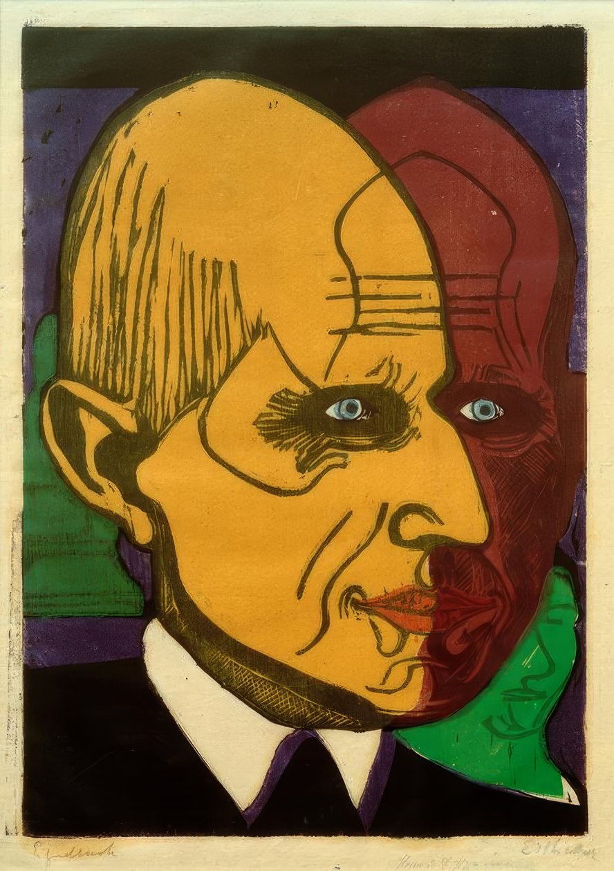 Head Dr. Frédéric Bauer de Ernst Ludwig Kirchner