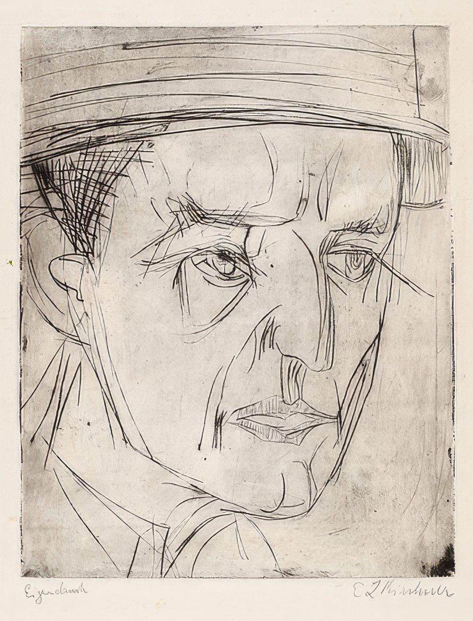Head Dr. Grisebach. 1920 de Ernst Ludwig Kirchner