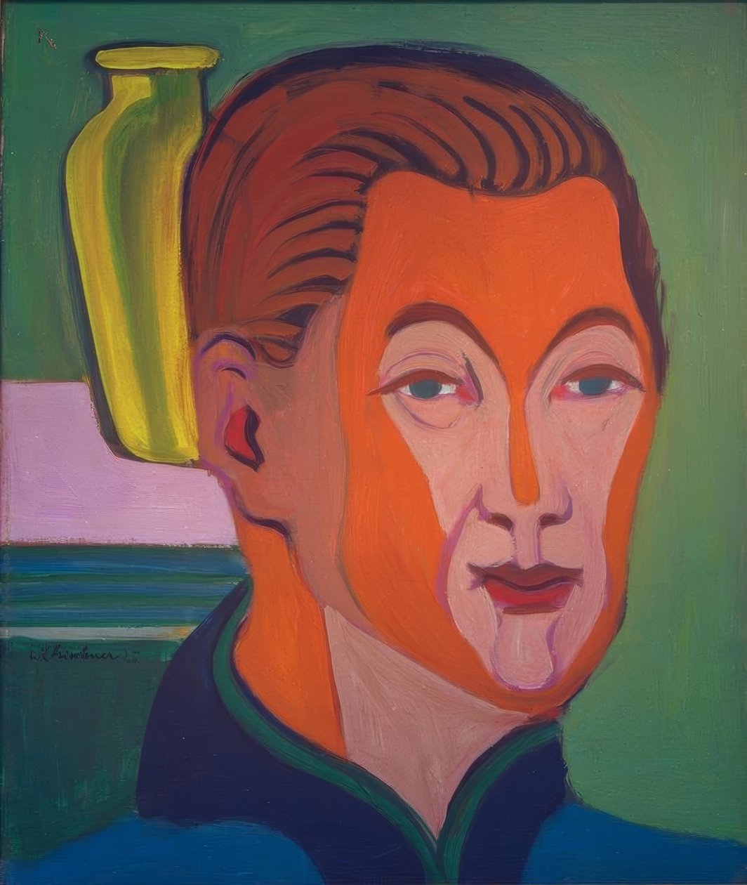 Chefe do pintor (auto-retrato) de Ernst Ludwig Kirchner