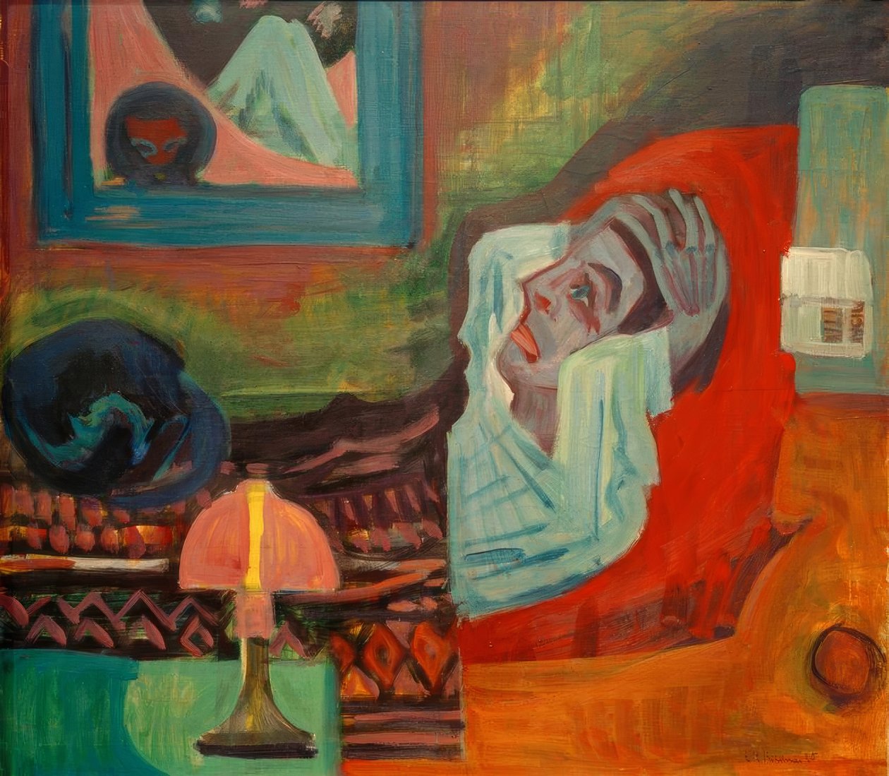 Doente à noite (o paciente) de Ernst Ludwig Kirchner