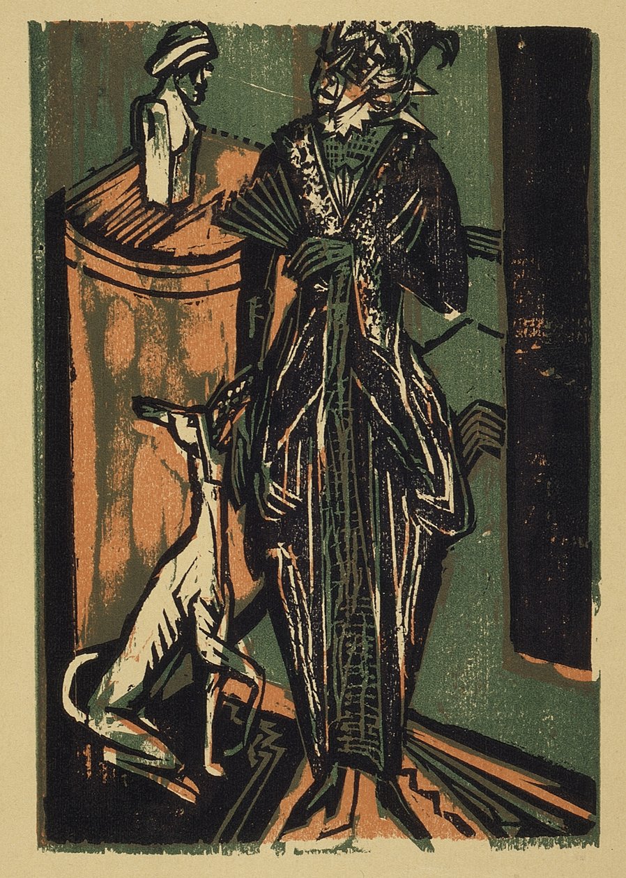 Senhora com cão (Lady with dog) de Ernst Ludwig Kirchner