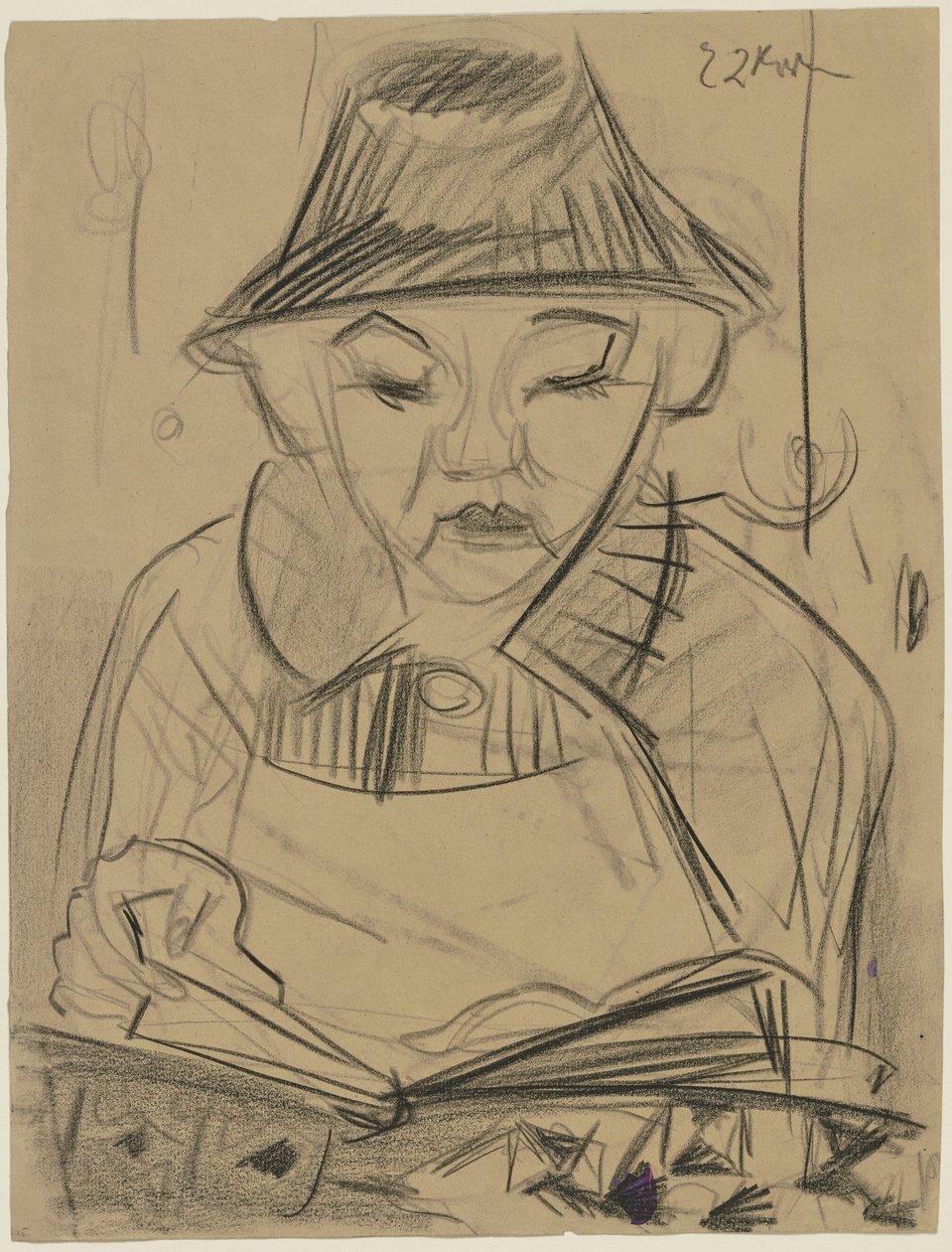 Rapaz a ler de Ernst Ludwig Kirchner