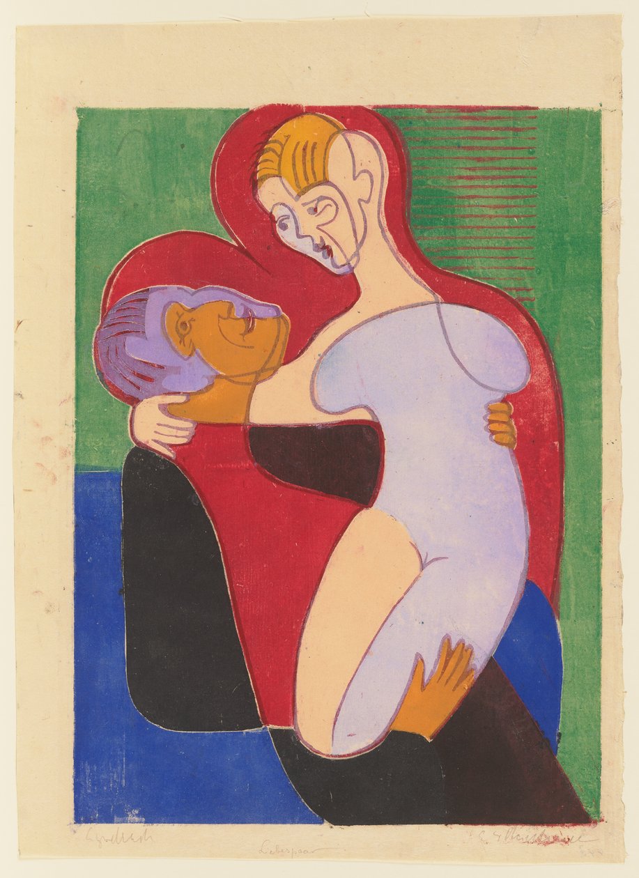 Casal de namorados (Elisabeth e Julius Hembus) de Ernst Ludwig Kirchner