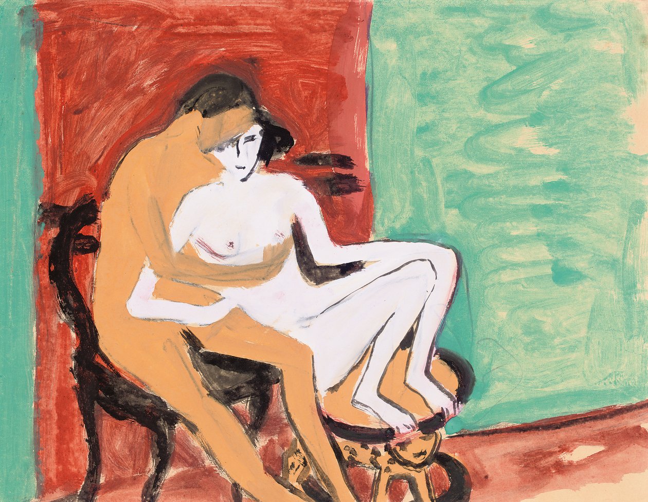 Amantes ou jovem casal, 1910 de Ernst Ludwig Kirchner