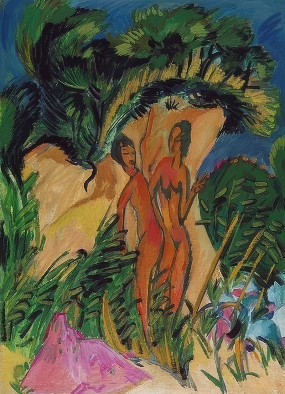 Meninas em Fehmarn. 1913 de Ernst Ludwig Kirchner