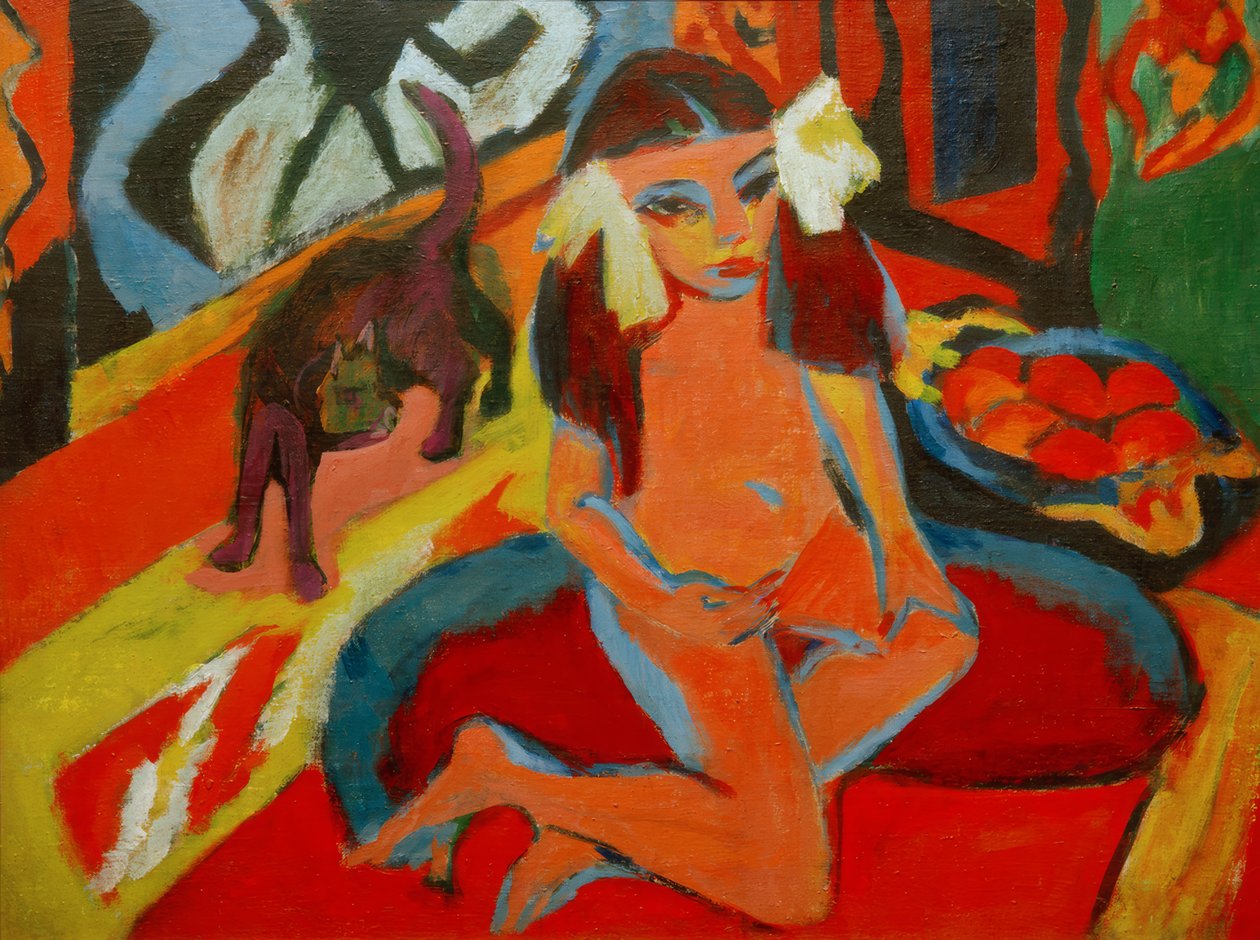 Menina com gato, Fränzi de Ernst Ludwig Kirchner
