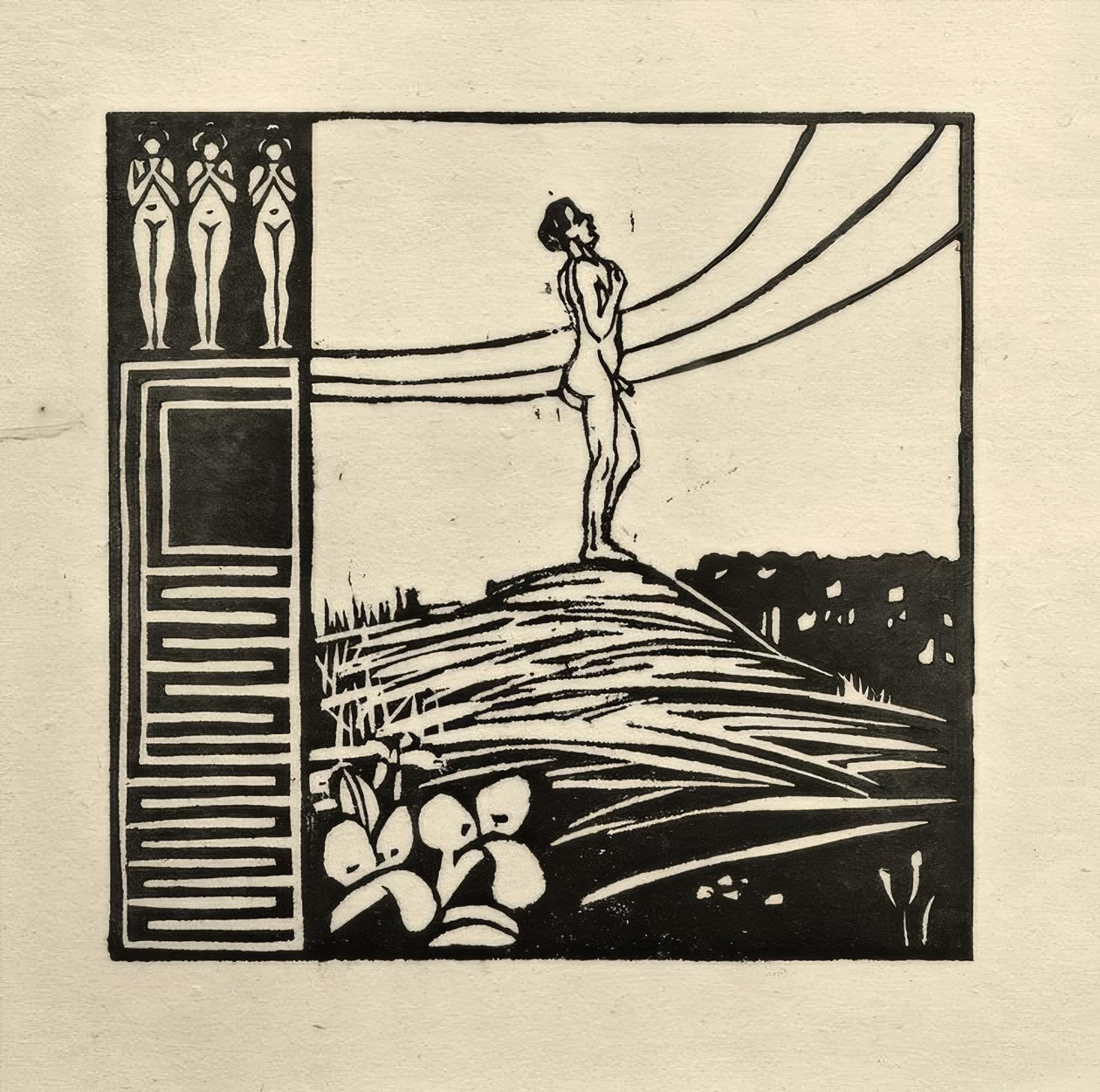 Figura masculina em uma montanha (saudade) de Ernst Ludwig Kirchner