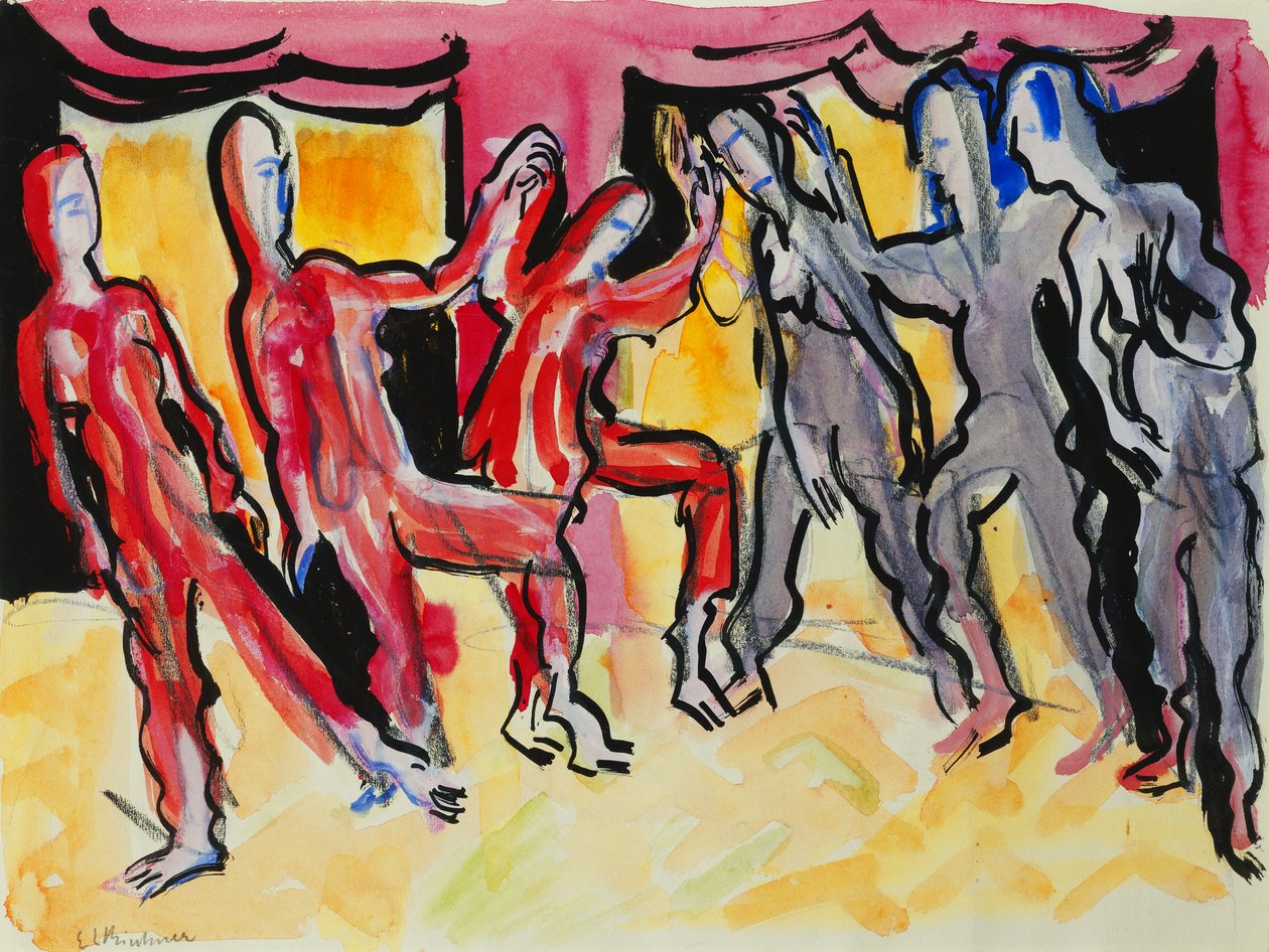 Grupo de Dança Mary Wigman de Ernst Ludwig Kirchner