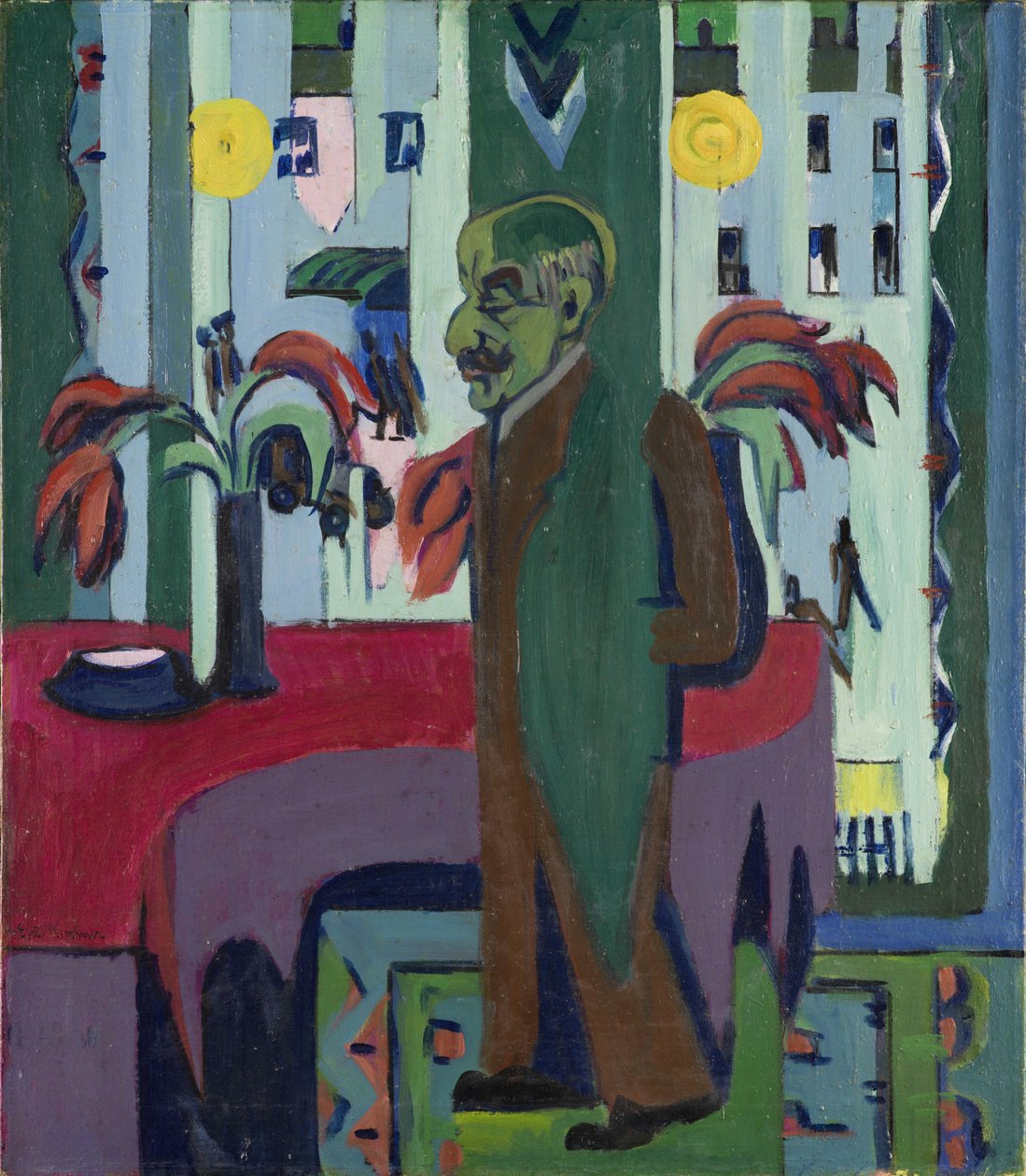 Max Liebermann no seu atelier de Ernst Ludwig Kirchner