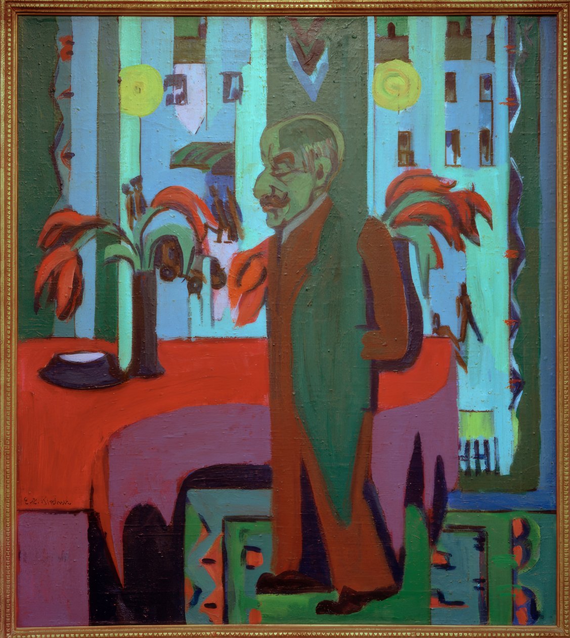 Max Liebermann em seu estúdio de Ernst Ludwig Kirchner