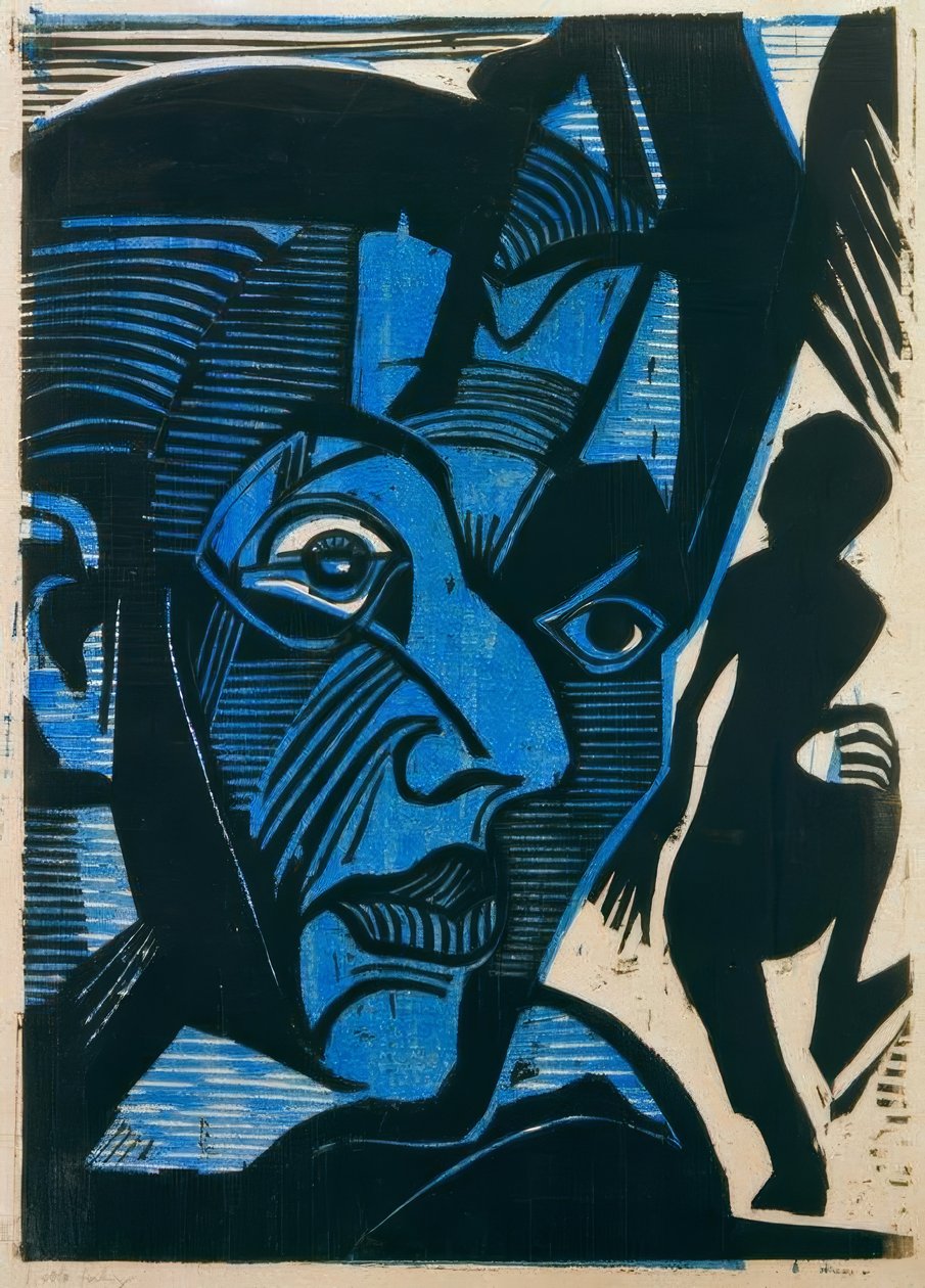 Melancolia das montanhas (auto-retrato) de Ernst Ludwig Kirchner