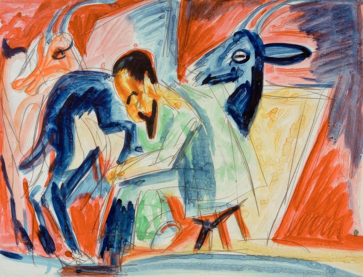 Ordenhador (ordenhador) de Ernst Ludwig Kirchner