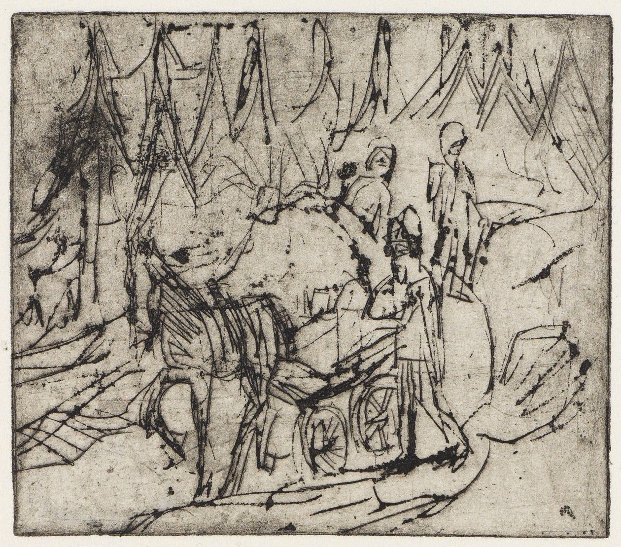 Carroça do leite de Ernst Ludwig Kirchner