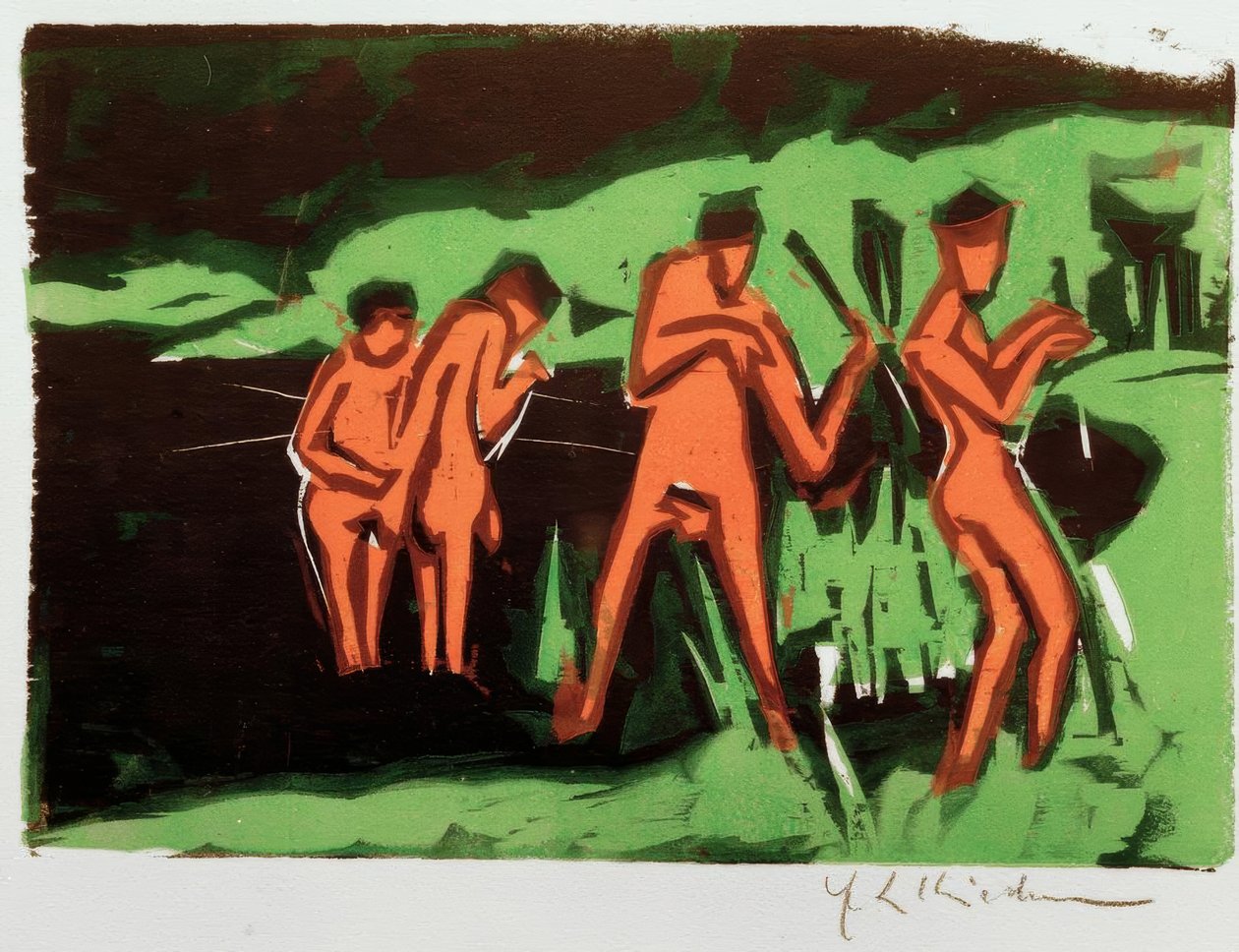 Palhetas jogando morcegos de Ernst Ludwig Kirchner