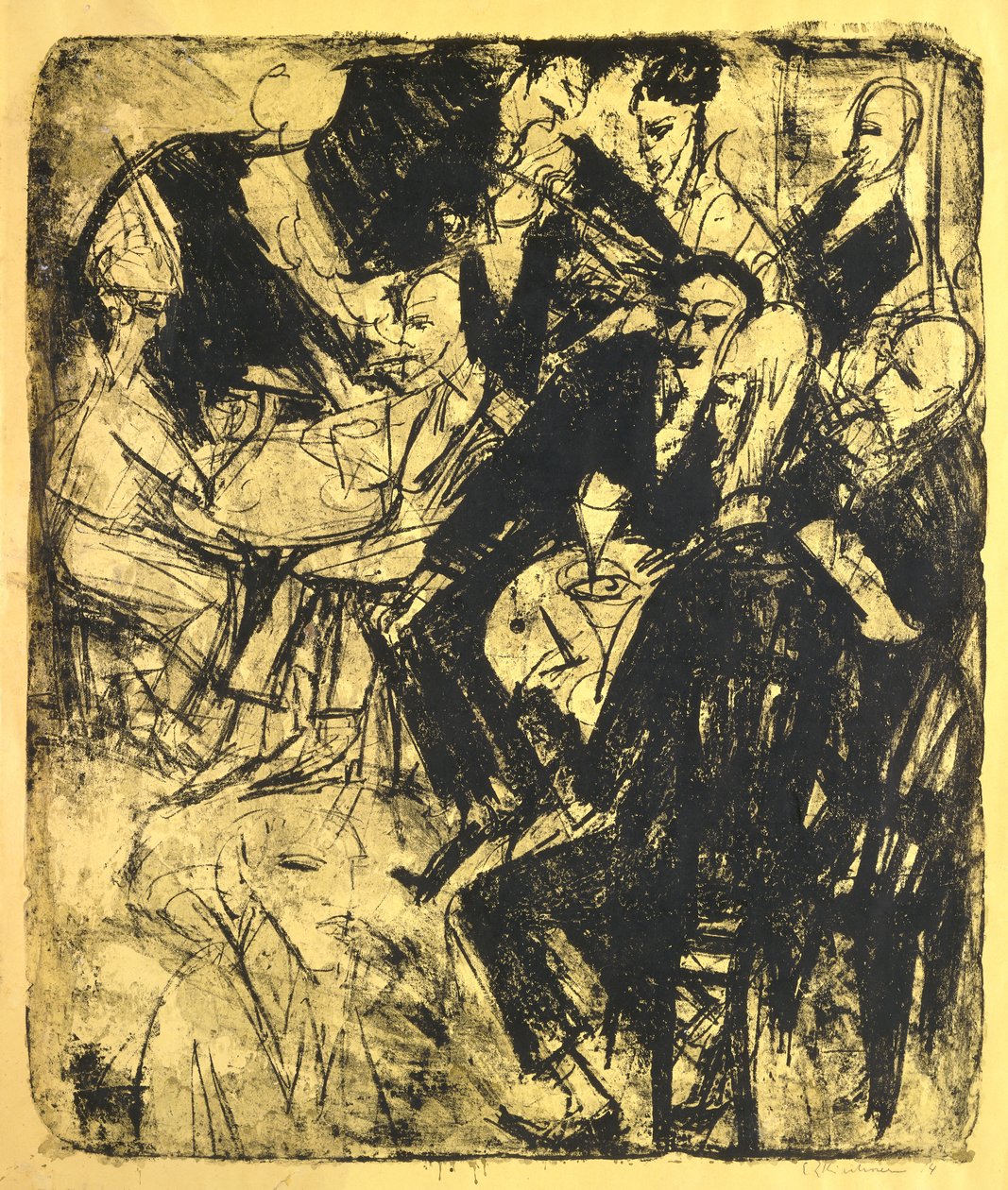 Restaurante de música; Restaurante de música, 1914 de Ernst Ludwig Kirchner