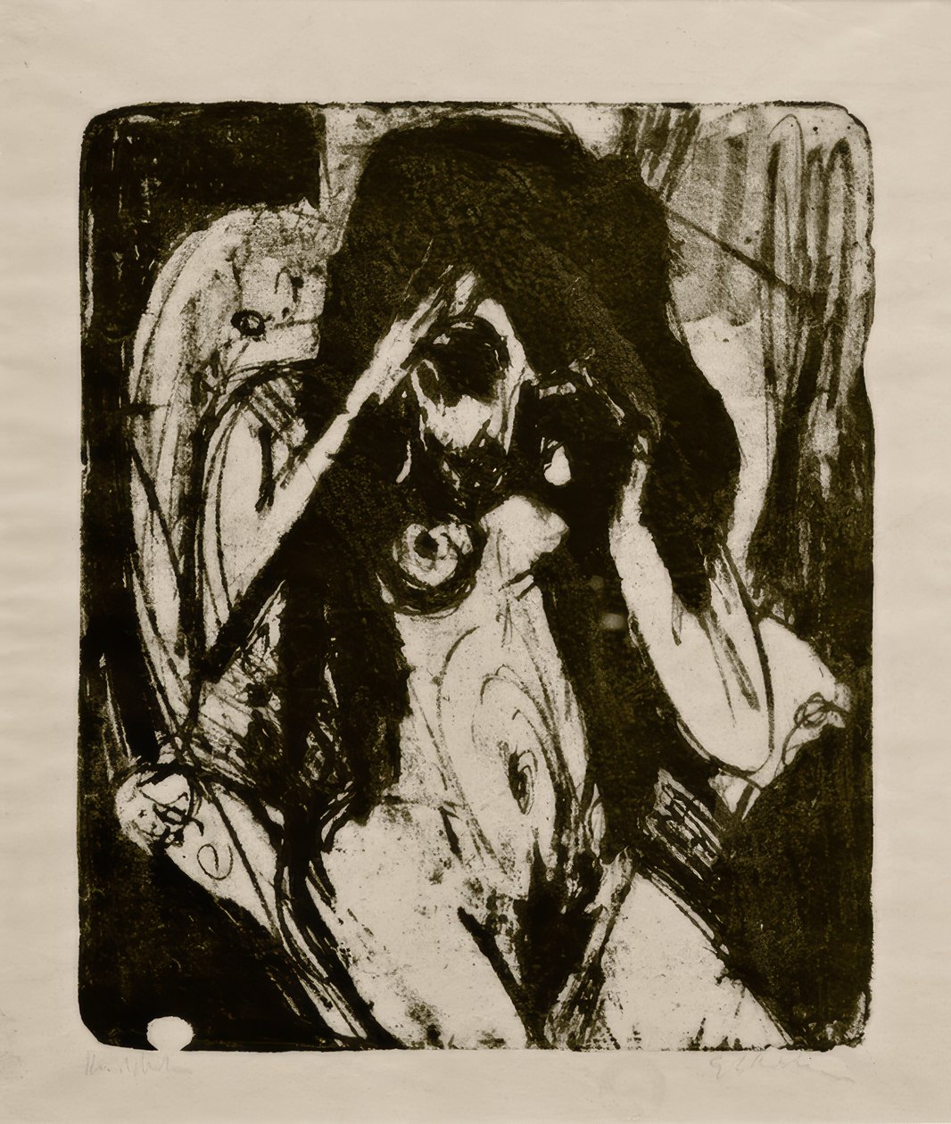 Mulher nua na poltrona de Ernst Ludwig Kirchner