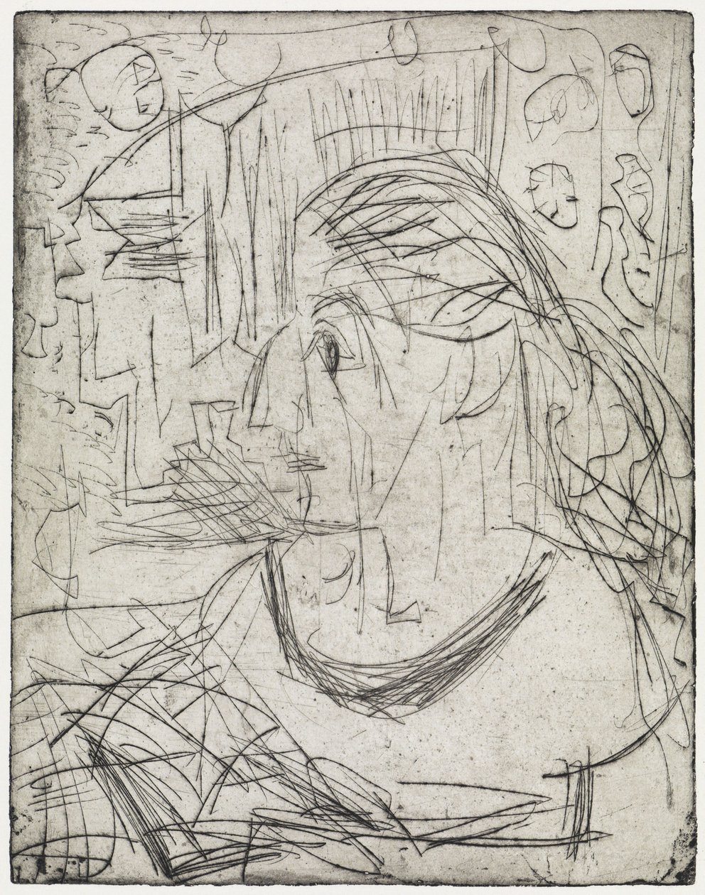 Menina nua junto à salamandra/Mulher doente de Ernst Ludwig Kirchner