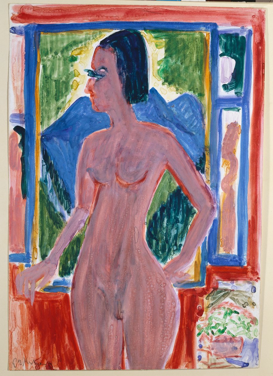 Mulher nua à janela de Ernst Ludwig Kirchner
