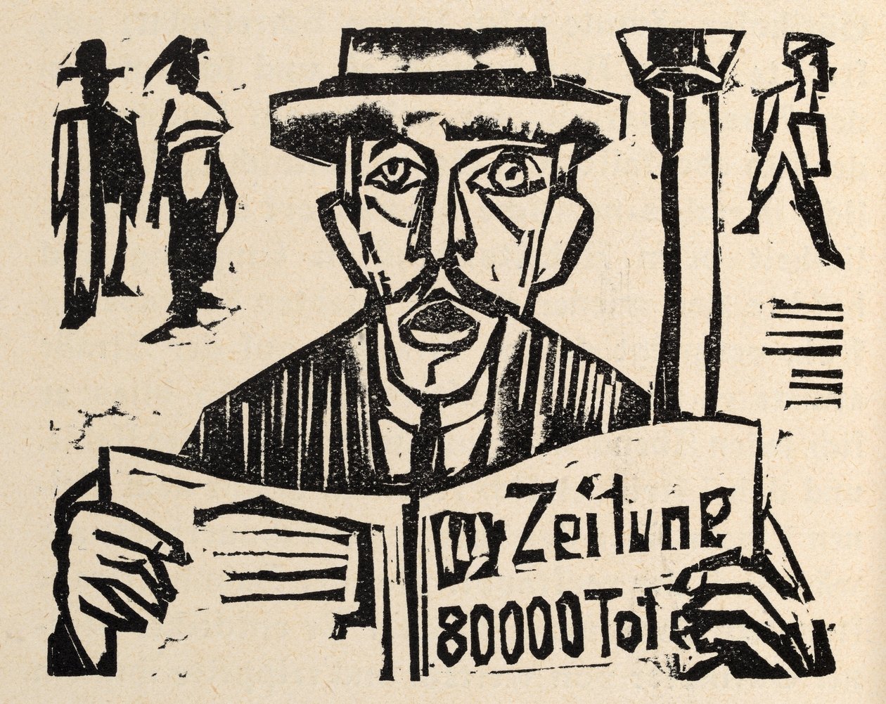 Ao lado da estrada do exército. Contos de Jakob Bosshart. O apóstolo da paz — Werner Gütikofer de Ernst Ludwig Kirchner