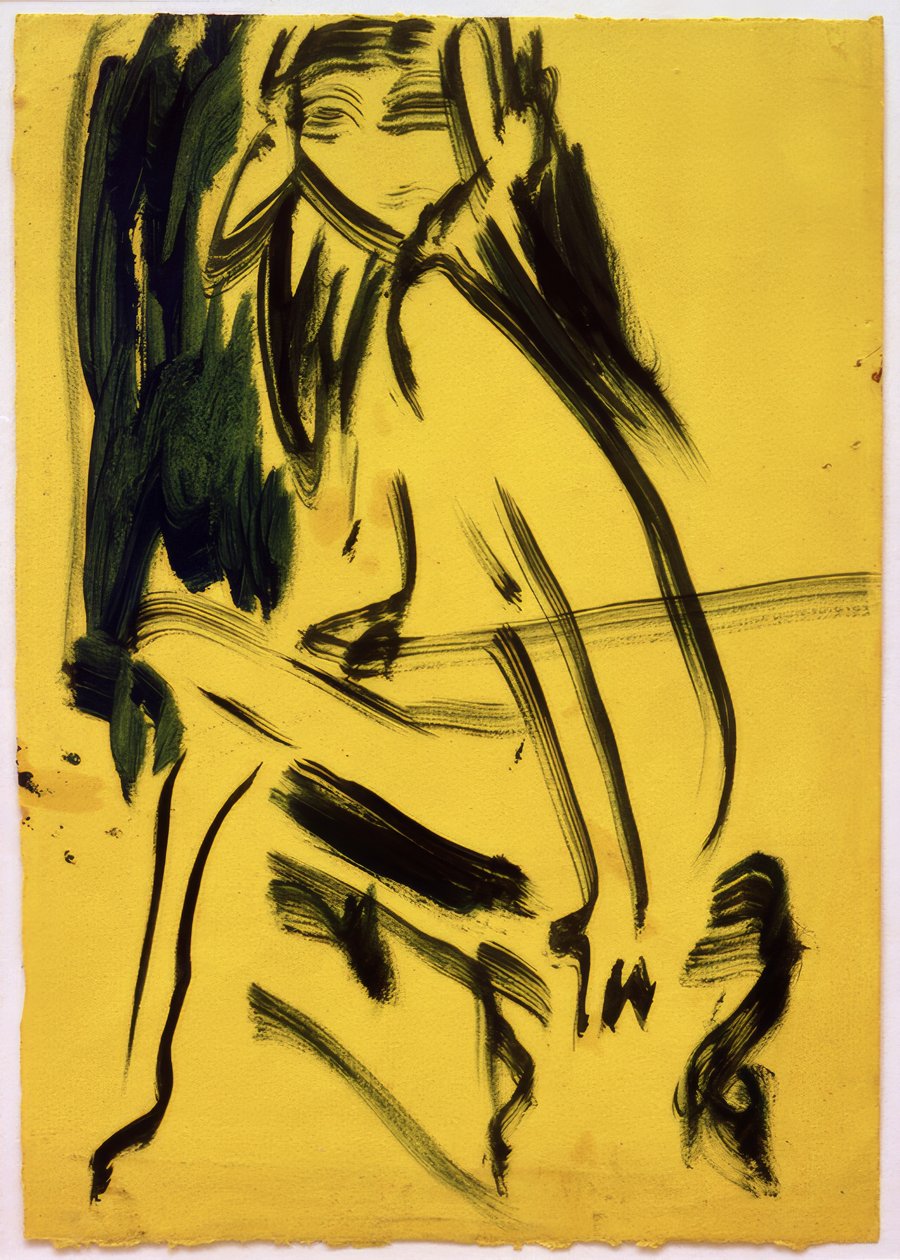 Sem título (Garota sentada) de Ernst Ludwig Kirchner