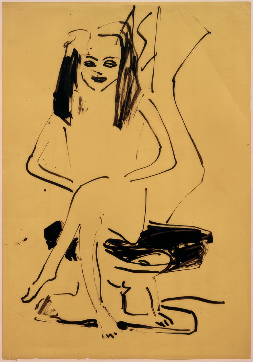 Sem título (sentado Marcella) de Ernst Ludwig Kirchner
