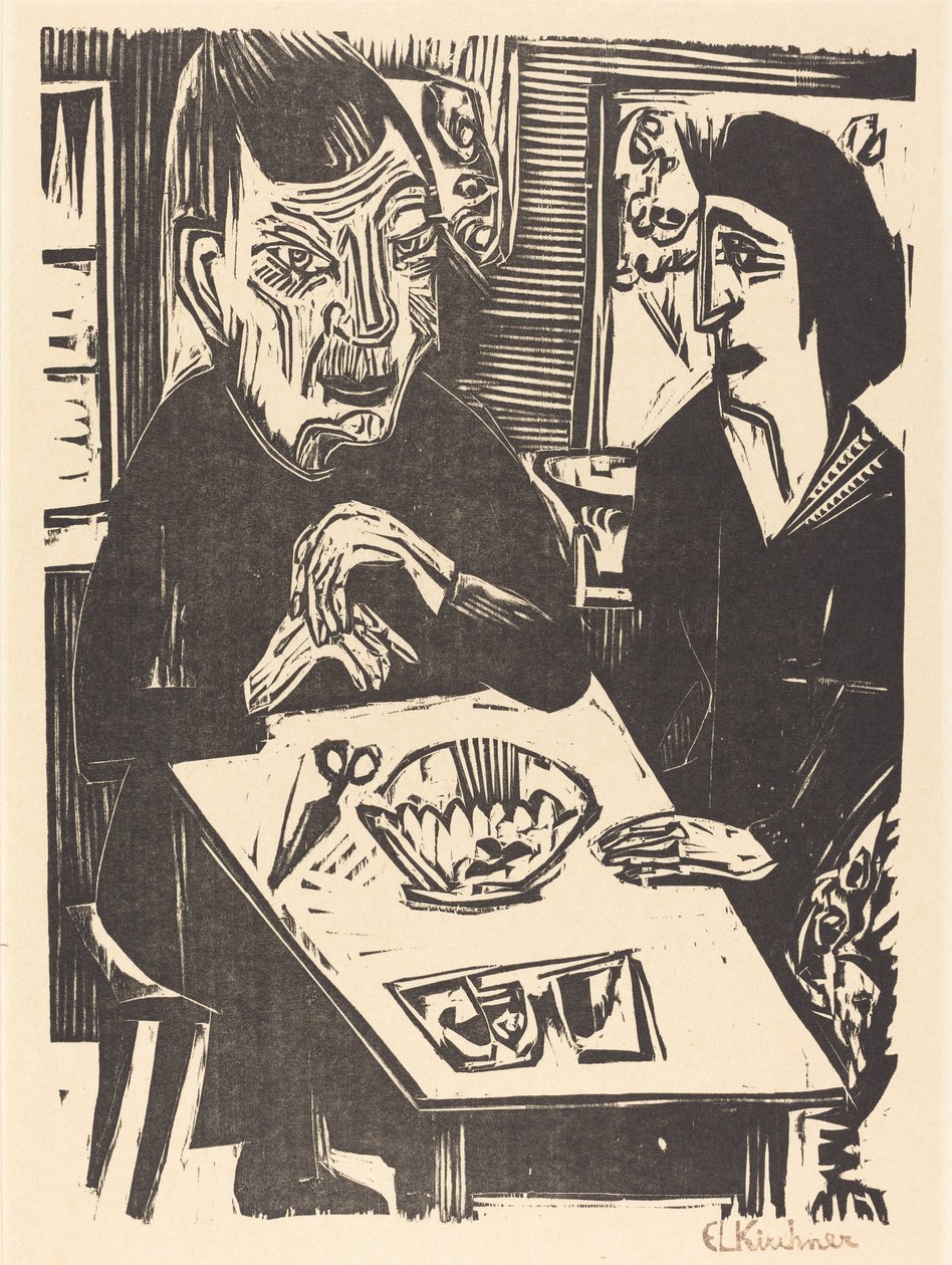 Velha e jovem mulher de Ernst Ludwig Kirchner