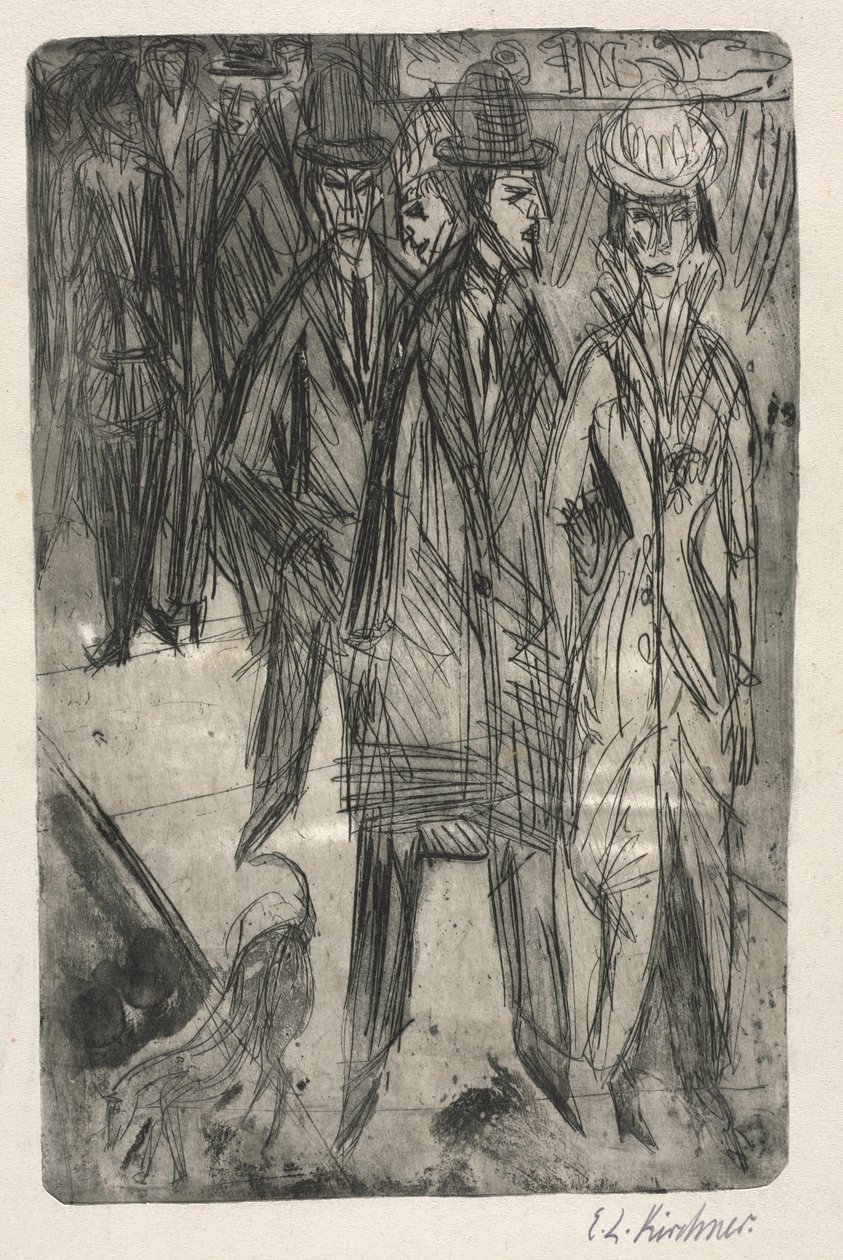 Na rua de Ernst Ludwig Kirchner