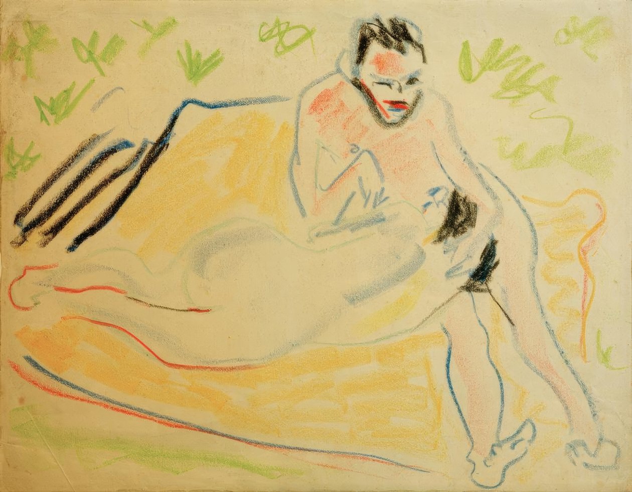 Casal no cobertor de Ernst Ludwig Kirchner
