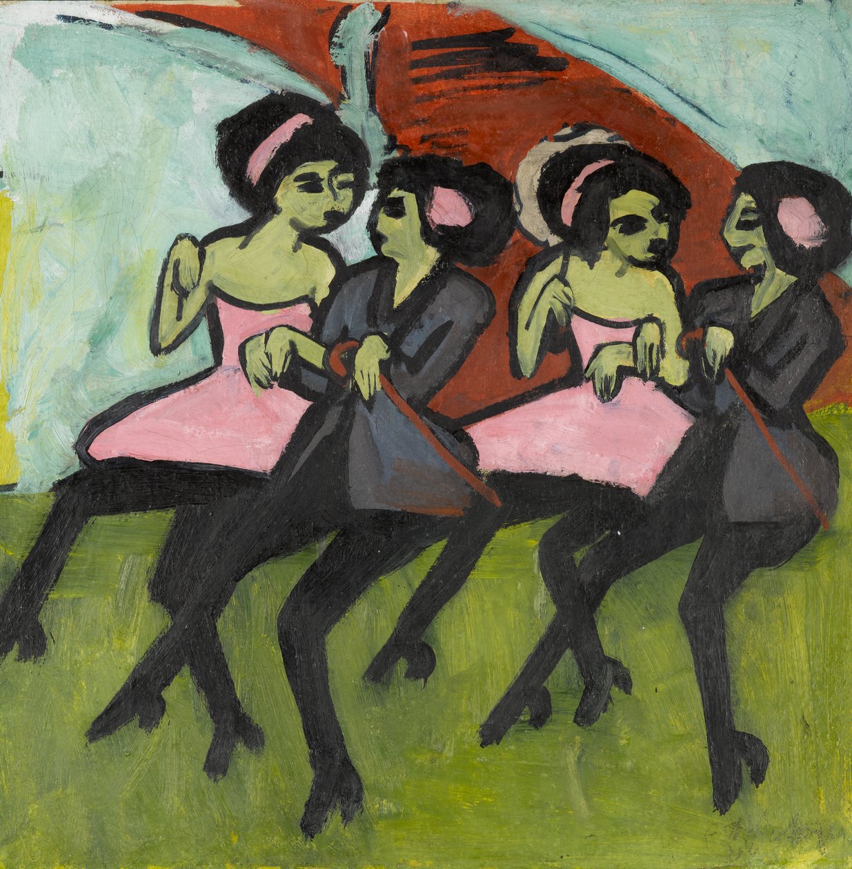 Dançarinos do Panamá, 1910-1911 de Ernst Ludwig Kirchner
