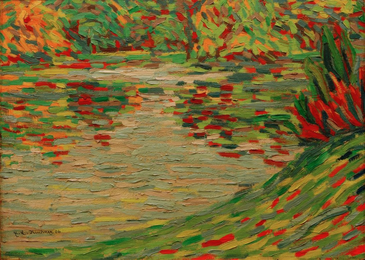 Lago Park em Dresden de Ernst Ludwig Kirchner