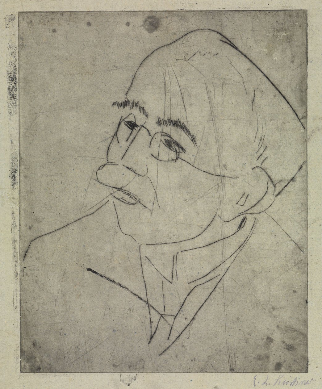 Retrato de Gustav Schiefler I de Ernst Ludwig Kirchner
