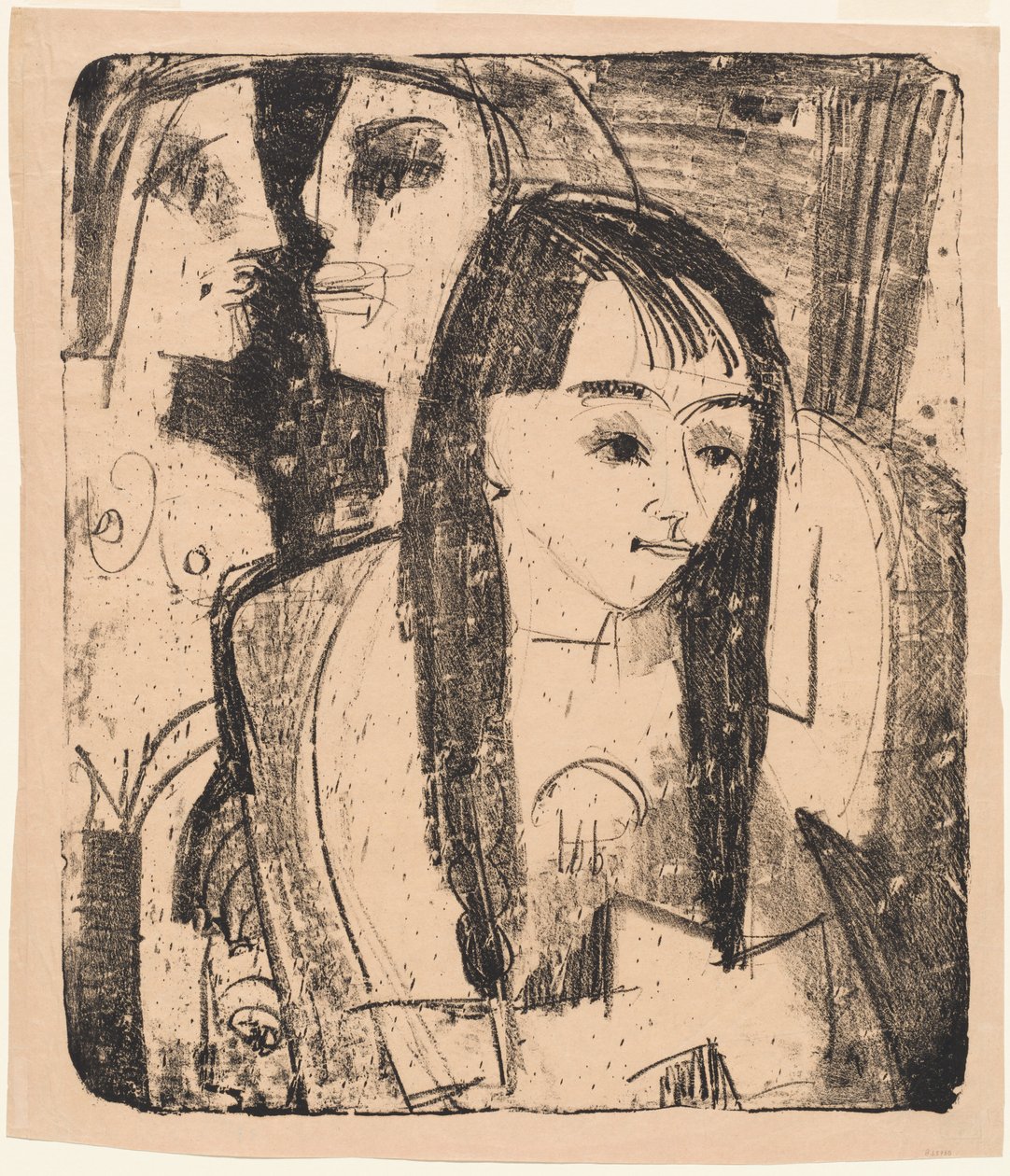 Retrato de uma garota de Ernst Ludwig Kirchner