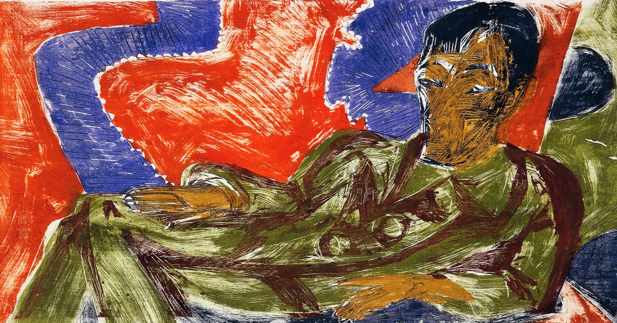 Retrato do pintor Otto Mueller de Ernst Ludwig Kirchner