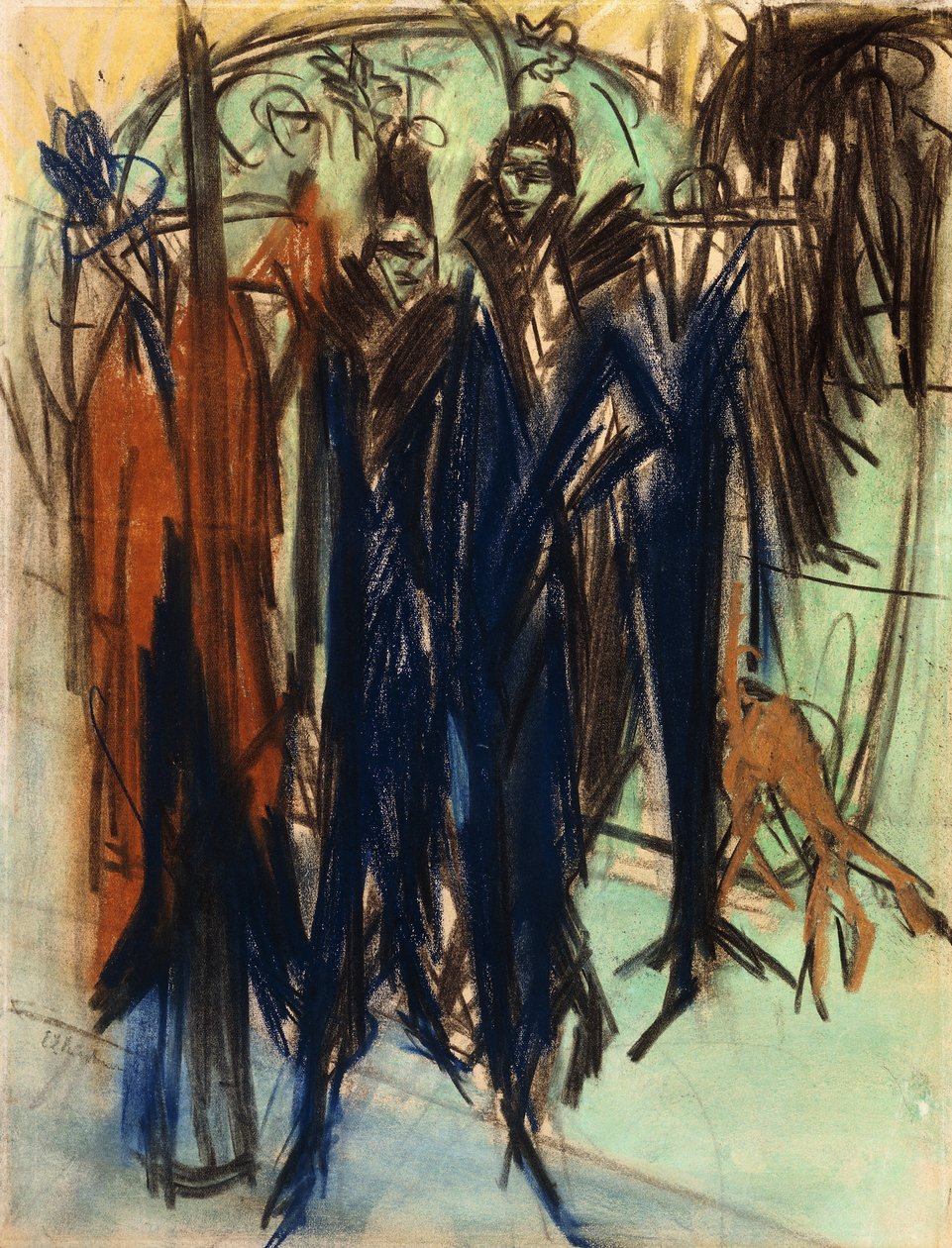 Prostituta, Friedrichstrasse, Berlim de Ernst Ludwig Kirchner