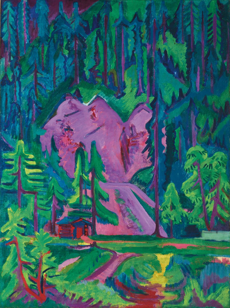 Pedreira em Wildboden; Pedreira em Wildboden, c.1923 de Ernst Ludwig Kirchner