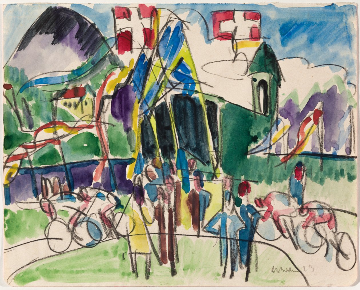 Corrida de bicicleta de Ernst Ludwig Kirchner