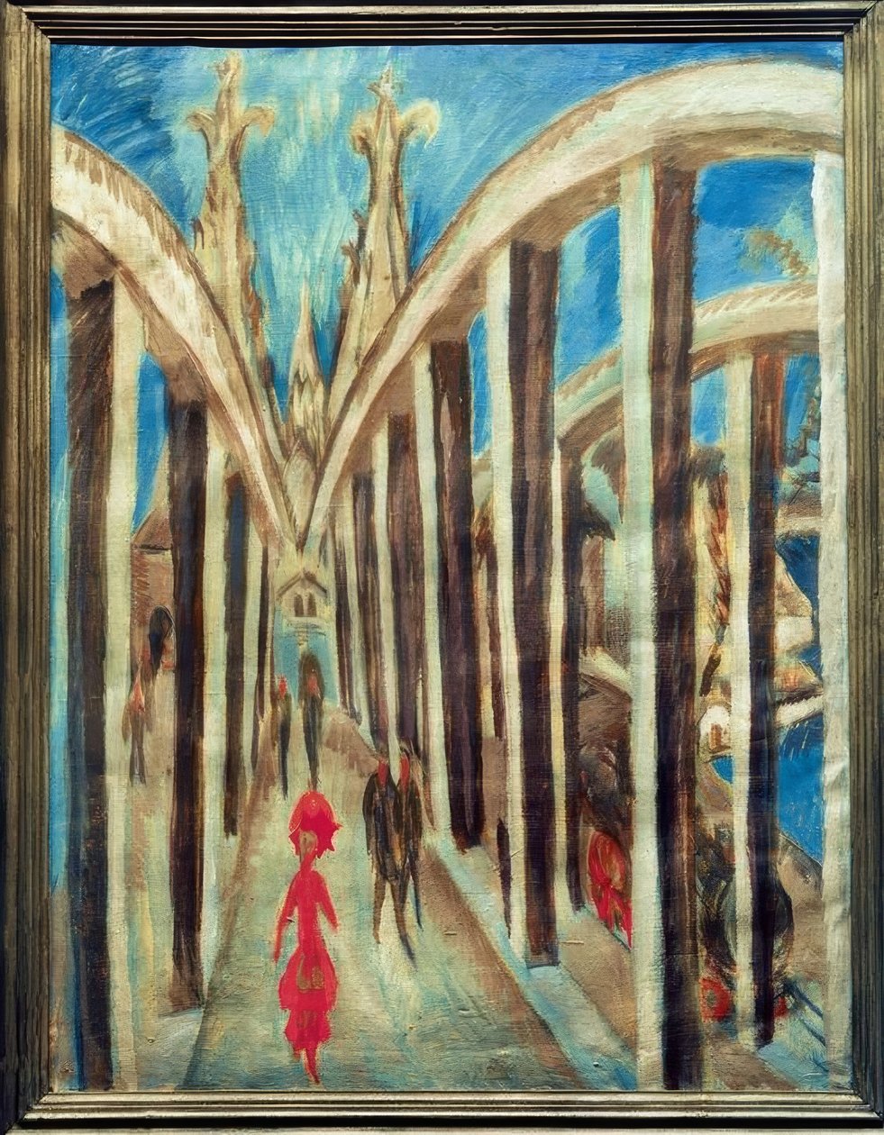 Ponte do Reno, perto de Colônia de Ernst Ludwig Kirchner